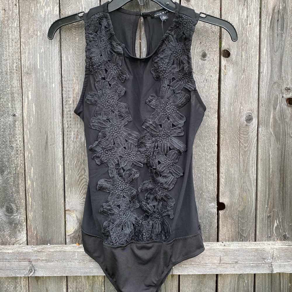 Beautiful black lace body suit